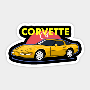 chevy corve c4 American car Sticker